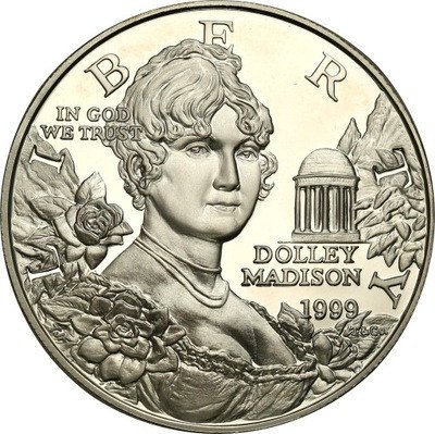 USA 1 dolar 1999 Dolley Madison st.L SREBRO