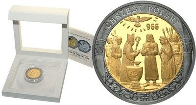 Chrzest Polski 966 - medal 2016 SREBRO stL