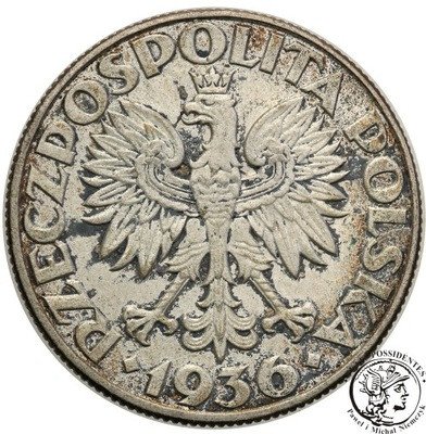 II RP 5 zł 1936 Żaglowiec st. 3+