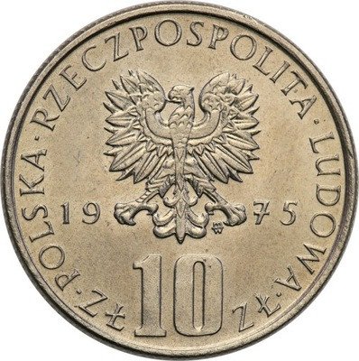 PRÓBA Nikiel 10 złotych 1975 Bolesław Prus