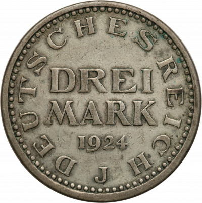 Niemcy Weimar 3 Mark 1924 J st.3