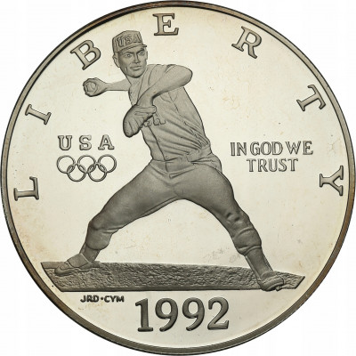 USA 1 dolar 1992 SREBRO XXV Olimpiada st. L