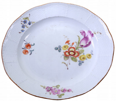 Talerz Miśnia / Meissen porcelana II poł. XVIII w.