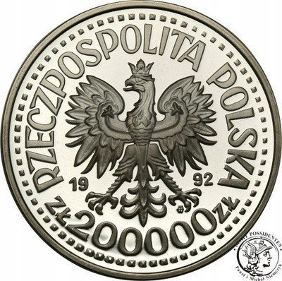 III RP. 200 000 zł 1992 Staszic st.L