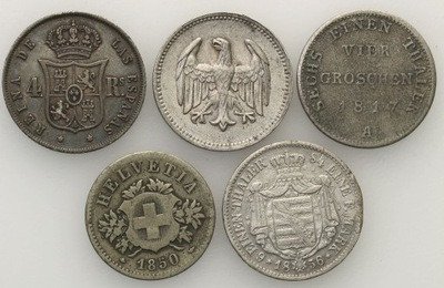 Europa monety srebrne zestaw 5 szt. st.3