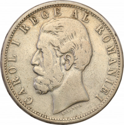Rumunia 5 lei 1881 napis na obrzeżu st.3