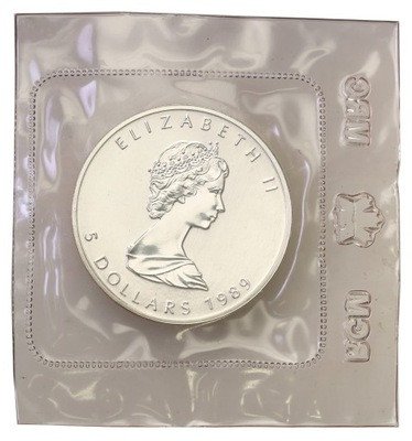 Kanada 5 dolarów 1988 (uncja srebra) st.1