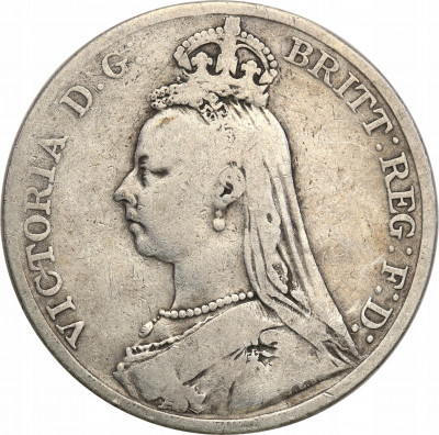 Wielka Brytania 1 crown (korona) 1890 Victoria st3