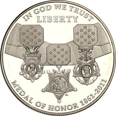 USA 1 dolar 2011 Medal Honoru SREBRO st.L