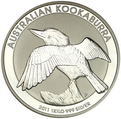 Australia 30 dolarów 2011 kookaburra SREBRO 1 kg