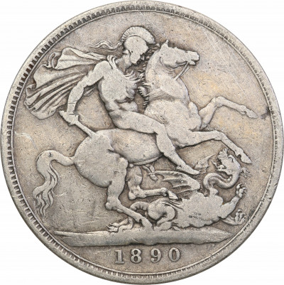 Wielka Brytania 1 crown (korona) 1890 Victoria st3