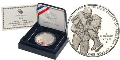 USA 1 dolar 2011 Medal Honoru SREBRO st.L