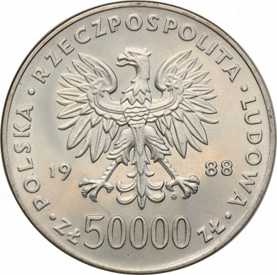 PRL 50 000 złotych 1988 Piłsudski st.1