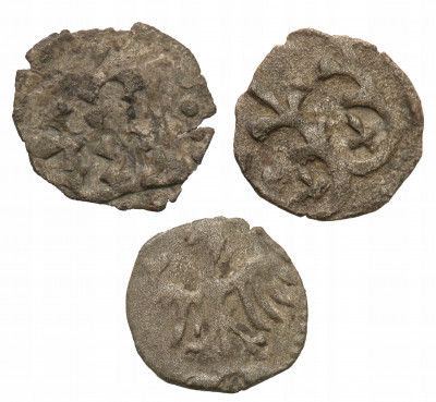 Polska denary jagiellońskie lot 3 sztuk st.3/3+