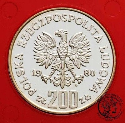 PRÓBA Srebro 200 złotych 1980 Chrobry st.L