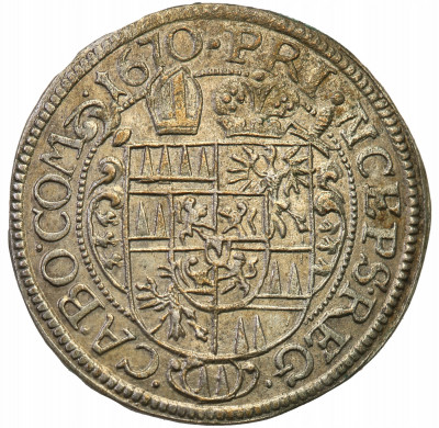 Austria Ołomuniec bisk 3 Krajcary 1670 st.1 PIĘKNY