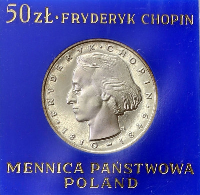 PRL 50 złotych 1974 Chopin st.L