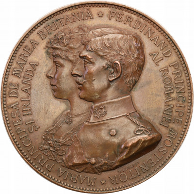 Rumunia medal 1893 ślub pary królewskiej st.1