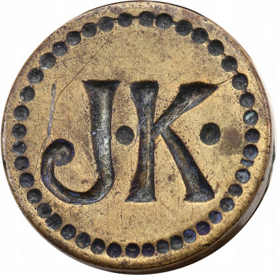 Stara pieczęć monogram JK