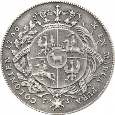 Medal SA Poniatowski TALAR 1766 REPLIKA srebro st1