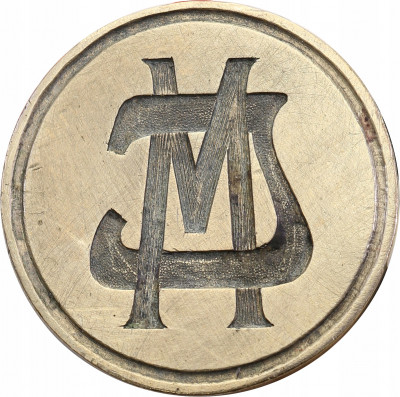 Stara pieczęć monogram JM