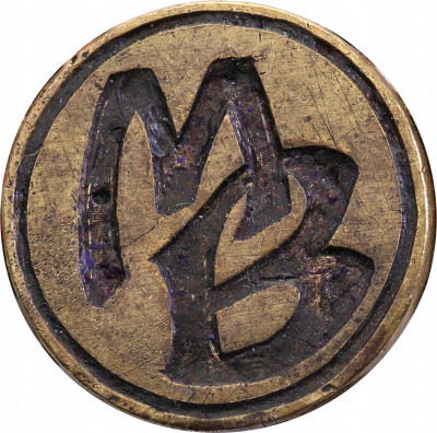Stara pieczęć monogram MB