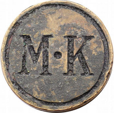 Stara pieczęć monogram MK