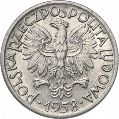 PRL 5 złotych 1958 Rybak st.1-