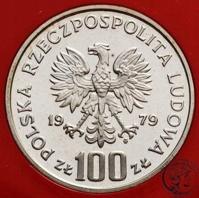 PRÓBA SREBRO 100 złotych 1979 Wieniawski st.L