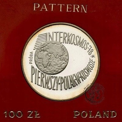 PRÓBA Srebro 100 złotych 1978 Interkosmos st.L