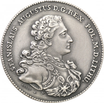 Medal SA Poniatowski TALAR 1766 REPLIKA srebro st1