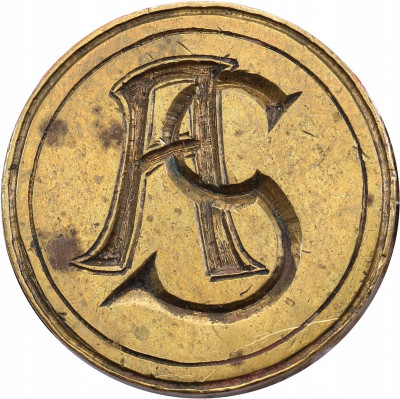 Stara pieczęć monogram AS