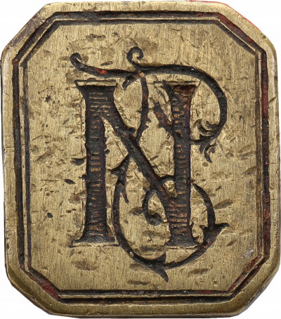 Stara pieczęć monogram NL