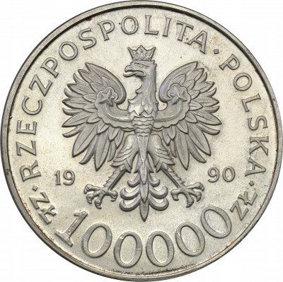 III RP 100000 złotych 1990 Solidarność typ A st. 1