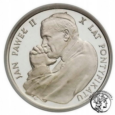 10000 zł 1988 Jan Paweł II X lat Pontyfikatu st.L-