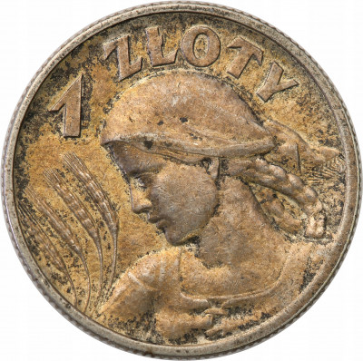 II RP 1 złoty 1925 głowa kobiety st.3+/2-