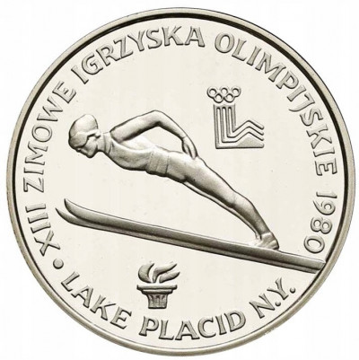 200 zł 1980 Olimpiada Lake Placid znicz st.L