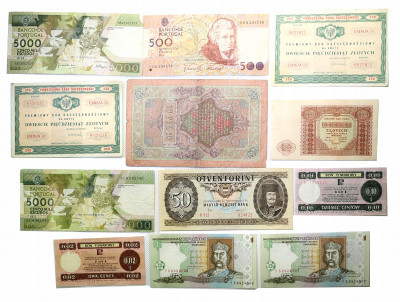Banknoty świat banknoty różne 11 sztuk st.3