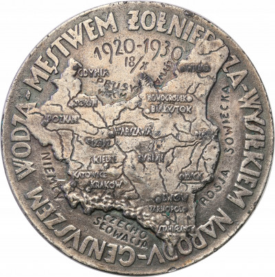 Polska medal 1930 Piłsudski KOPIA cyna st.3
