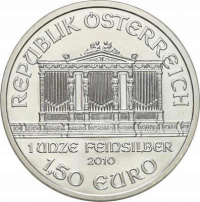 Austria 1,5 Euro Filharmonia - Uncja Srebra st.1
