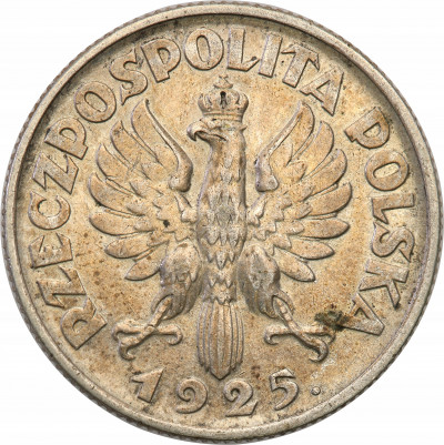 II RP 1 złoty 1925 głowa kobiety st.3+/2-