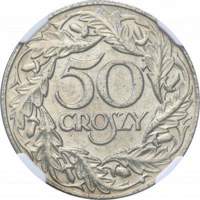 Gen. Gub. 50 groszy 1938 NIENIKLOWANE NGC MS62