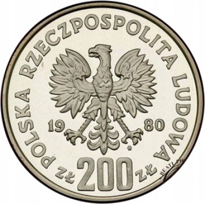 PRÓBA srebro 200 złotych 1980 Oly Lake Placid st.L