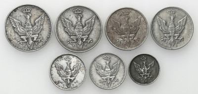 Królestwo Polskie 1917-1918 lot 7 szt. st.3/3+