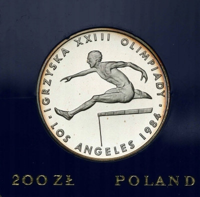 PRL 200 złotych 1984 Olimpiada Los Angeles st.L-