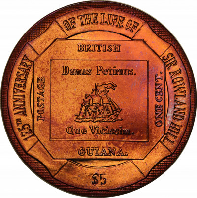 Wyspy Dziewicze 5 dolarów 2004 moneta z tytanu st1