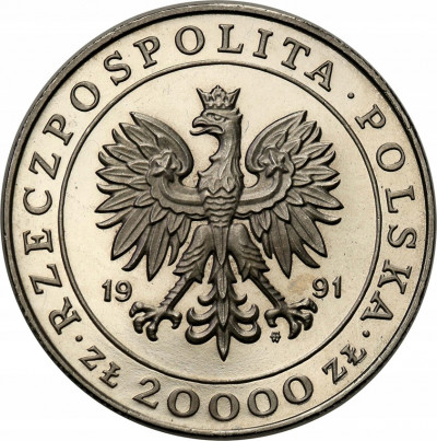 PRÓBA Nikiel 20 000 złotych 1991 Mennica st.L