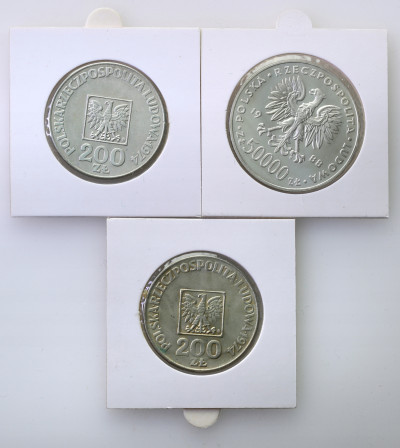 PRL srebrne monety obiegowe zestaw 3 sztuk st.1-