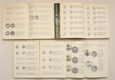 Katalogi monet polskich - zestaw 5 sztuk - różne
