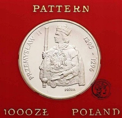 PRÓBA Srebro 1000 złotych 1985 Przemysław II st.L